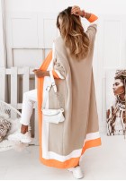 Svetr Kardigan Krone Beige&Orange