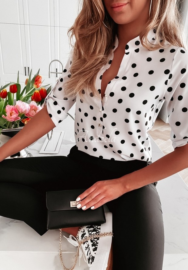 Košile w Bodky  Medora Dots Bílá