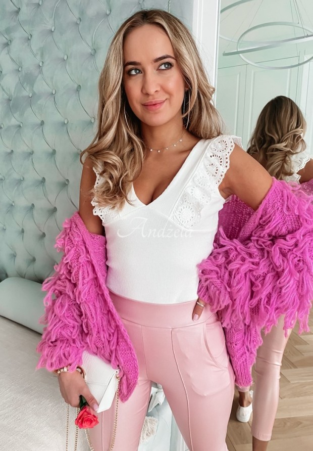 Vroubkovaná halenka boho Corderia Bílá