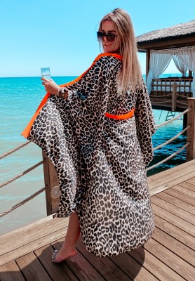 Přehoz s flitrovou aplikací WIngs s leopardím vzorem