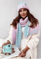 Šála  Snowflake Mint&Pink