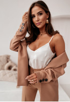 Satynowy top Iliana biały