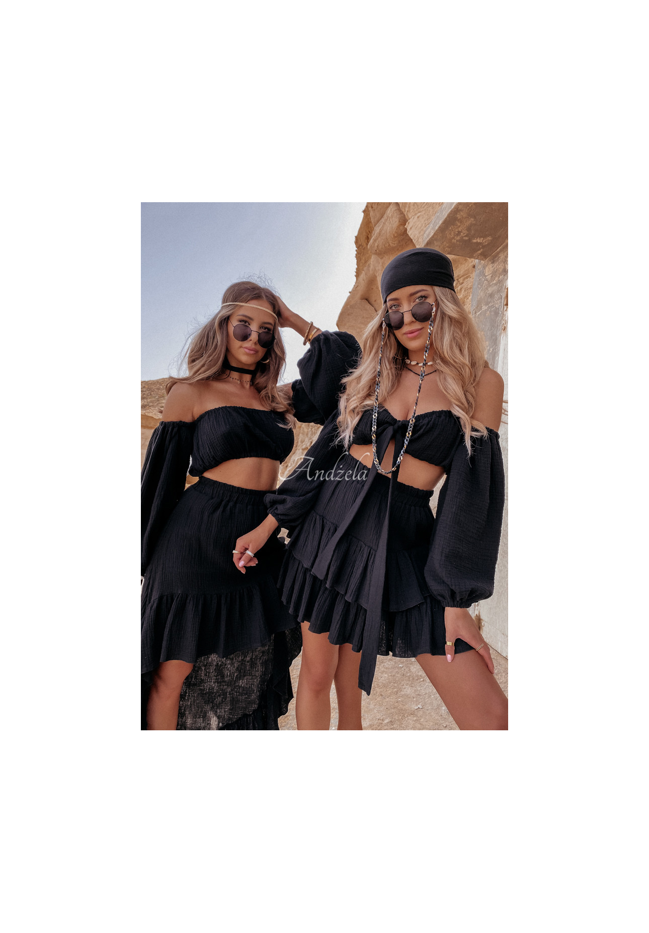 Mušelínová halenka španělka s vázáním Malta černá