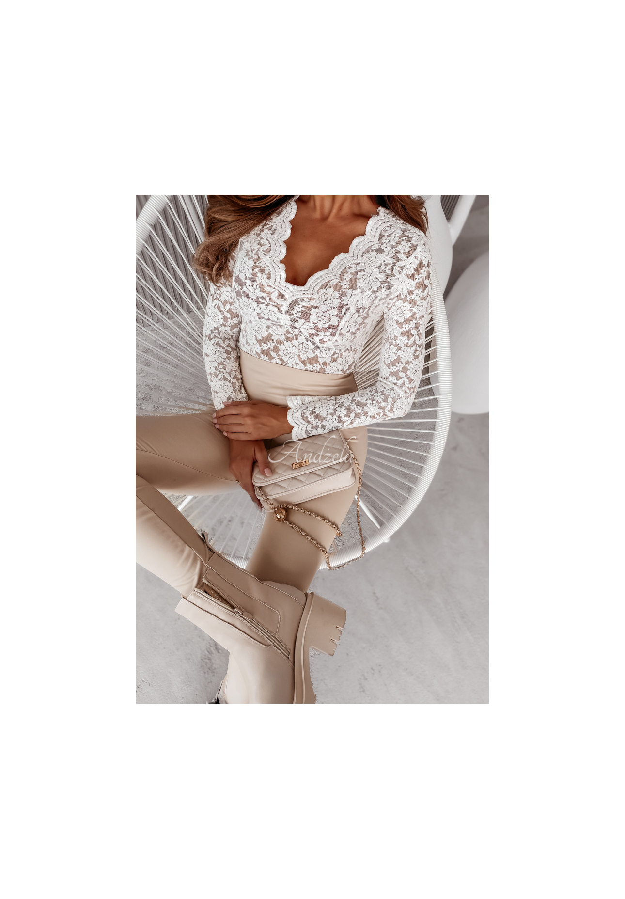 Krajková halenka Rosalia Bílá