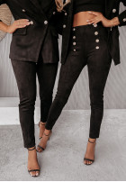 Garnitur damski zamszowy Elegance Černé