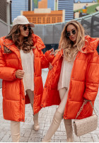 Dlouhá péřová bunda oversize Winterset oranžová