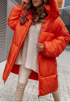 Dlouhá péřová bunda oversize Winterset oranžová