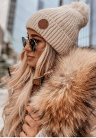 Čepice z pomponem North Pole béžová 