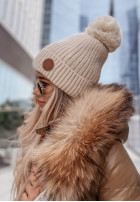 Čepice z pomponem North Pole béžová 