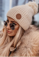 Čepice z pomponem North Pole béžová 