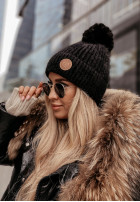 Čepice z pomponem North Pole černá