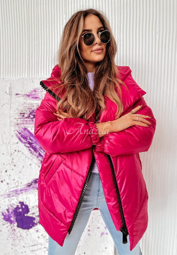 Prošívaná bunda oversize Rickerby růžová