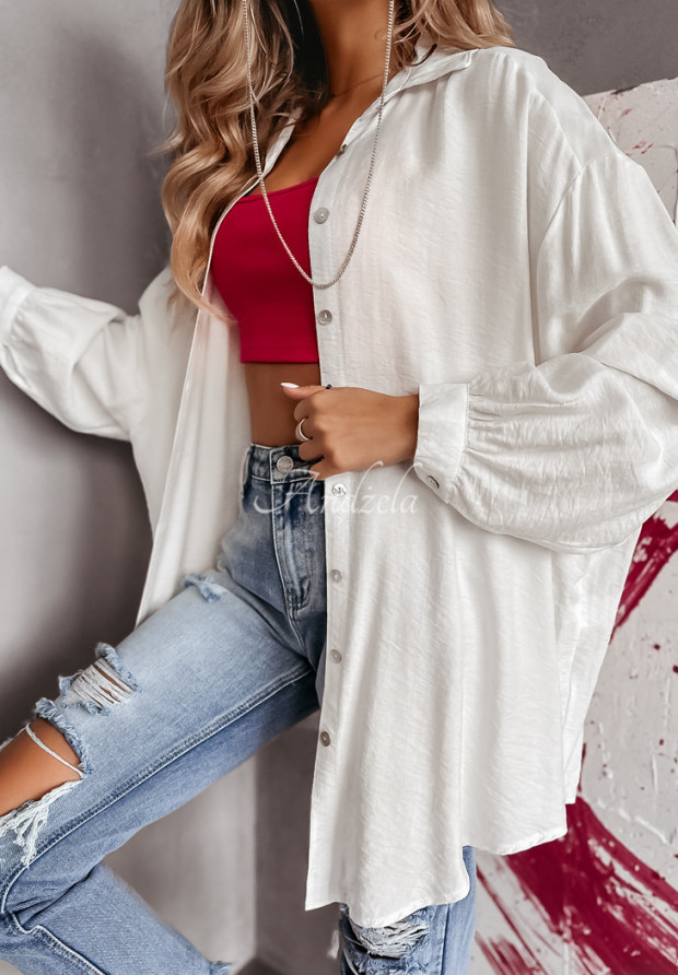 Dlouhá košile oversize Lambre ecru