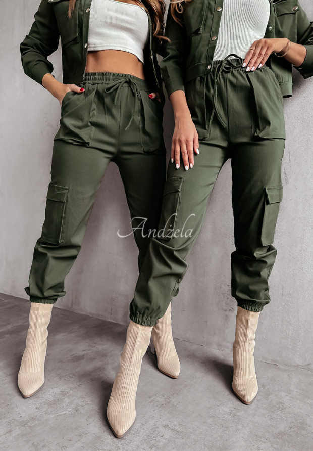 Kalhoty cargo Tripp khaki