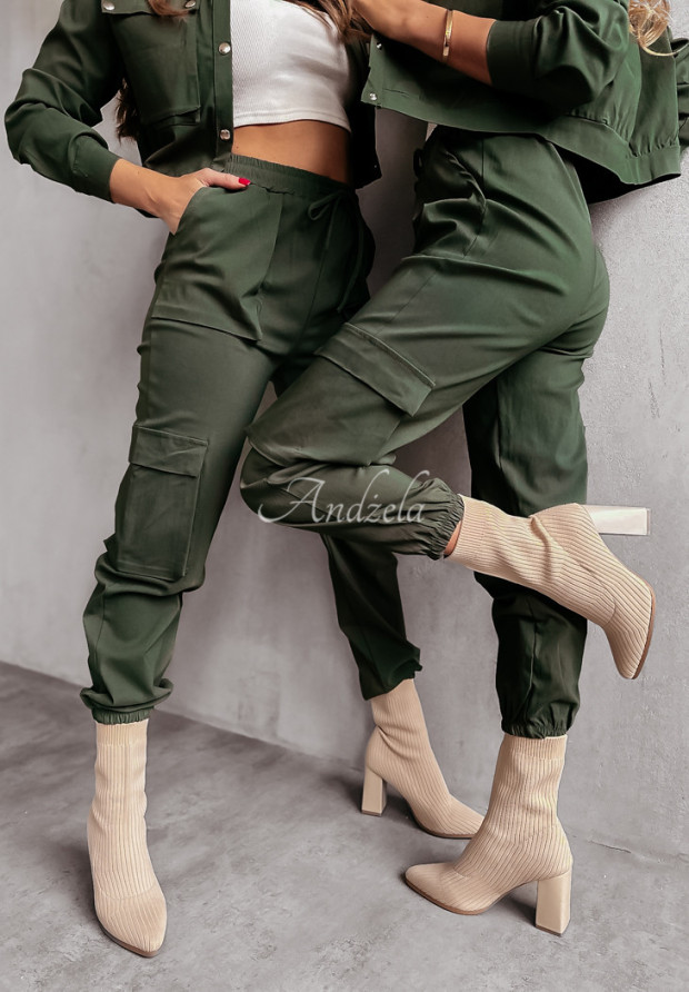 Kalhoty cargo Tripp khaki