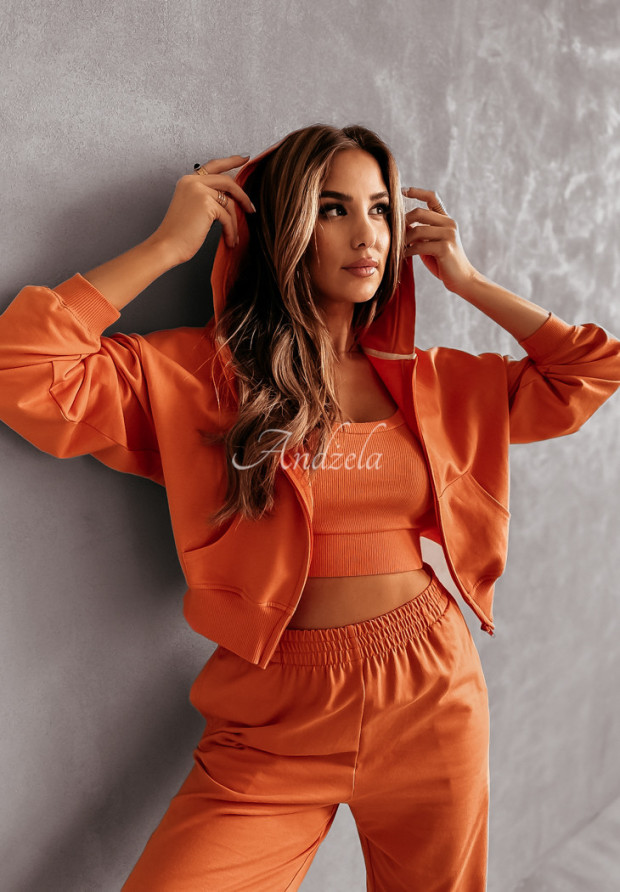 Odepínací mikina s kapucí Comfy oranžová