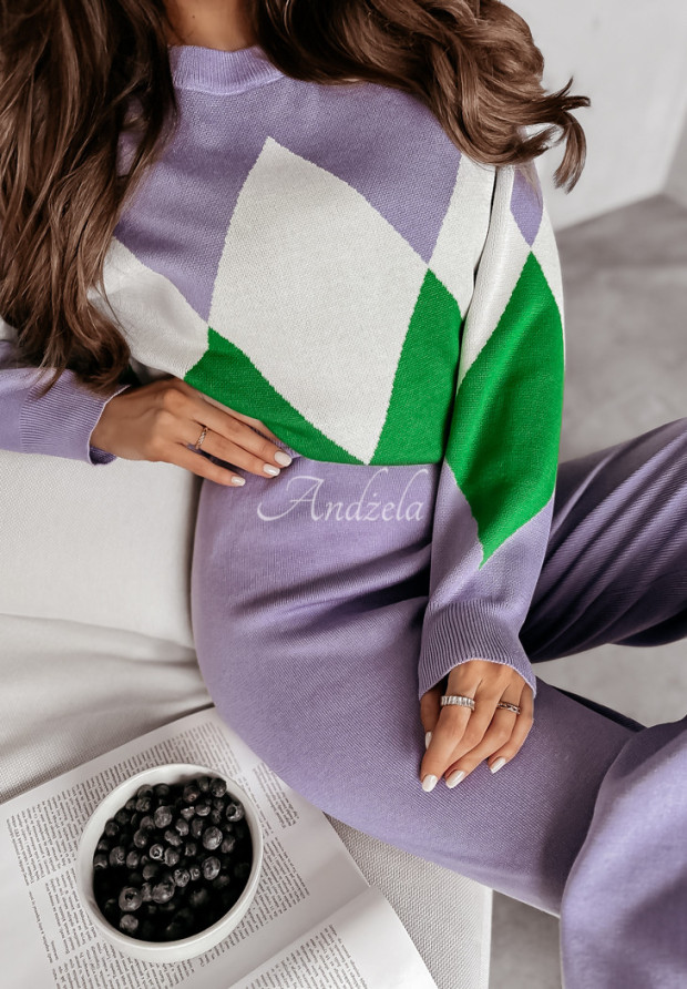 Svetrová souprava Sweater Weather fialový
