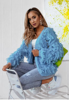 Svetr Kardigan Fringe Blue