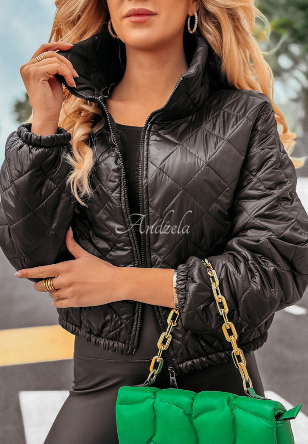 Prošívaná bunda bomber Fashionable černá