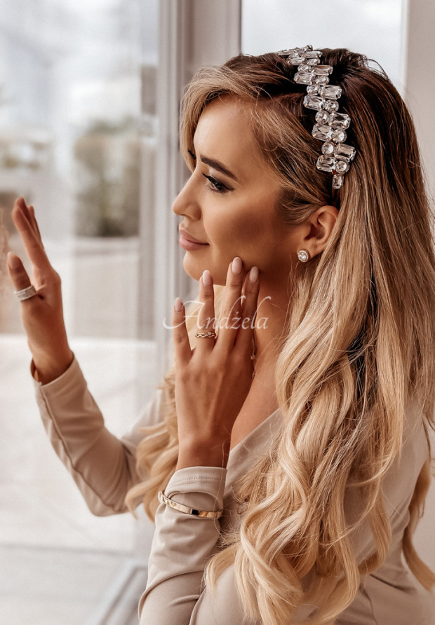 Čelenka s krystalky Bling Bling zlatá