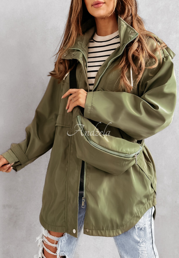 Bunda parka s ledvinkou New To You khaki
