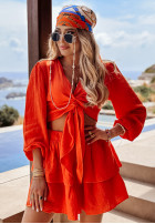 Wiązana muślinowa Halenka Sea You Soon oranžová