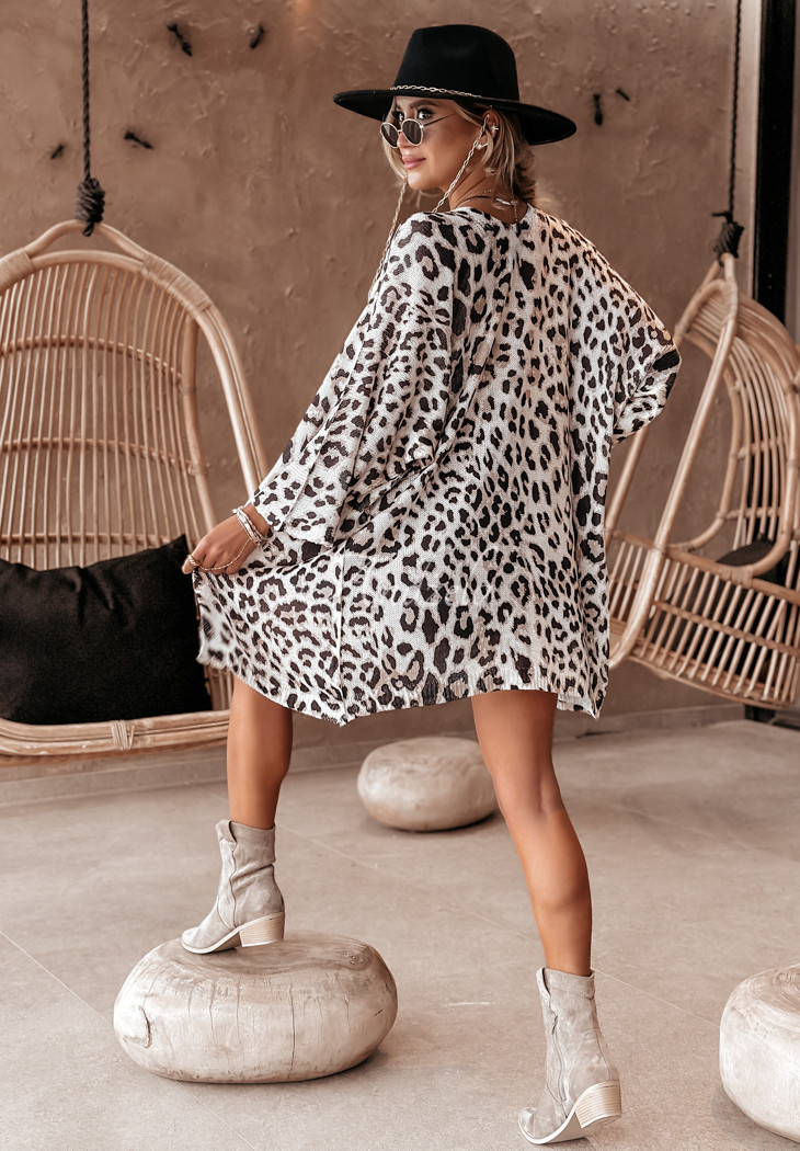 Lehký Kardigan Wild Thing s leopardím vzorem