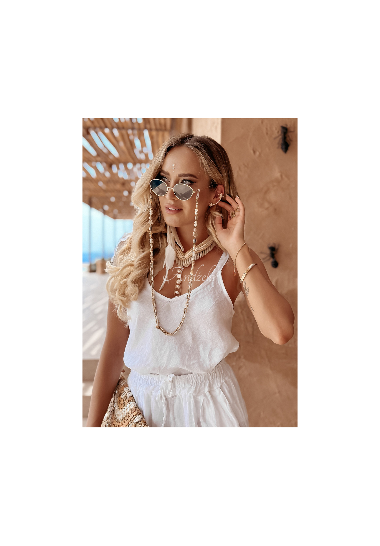 Lněný Top Summery Essentials ecru