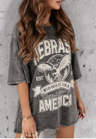 Tričko z nadrukiem Nebraska Šedá