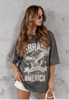 Tričko z nadrukiem Nebraska Šedá