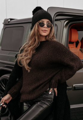 Svetr oversize Manville čokoládový
