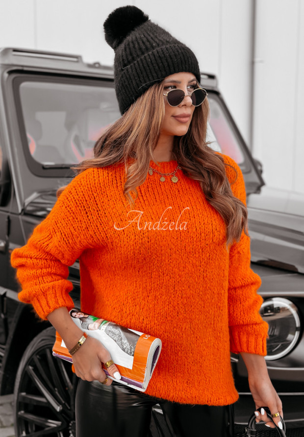 Svetr oversize Manville oranžov&yacute;