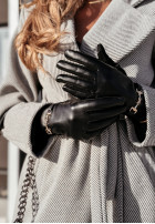 Rukavice  z imitace kůže Festive Memories černé