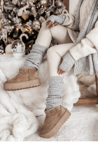 Souprava Čepice, szalik, Rukavice i ocieplacze 4in1 White Winterland šedý