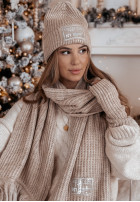 Souprava Čepice, szalik, Rukavice 3in1 December béžový