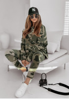 Mikina vzorovaná moro Challenge Me khaki