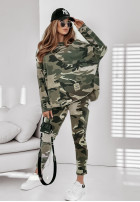 Mikina vzorovaná moro Challenge Me khaki