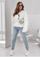 Svetr oversize One Step Bloom ecru