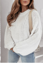 Svetr oversize One Step Bloom ecru