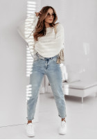 Svetr oversize One Step Bloom ecru