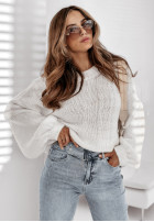 Svetr oversize One Step Bloom ecru