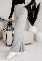 Eleganckie Kalhoty wide leg Delacour šedé