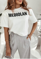 materiálové Kalhoty wide leg z paskami My Motivation šedé