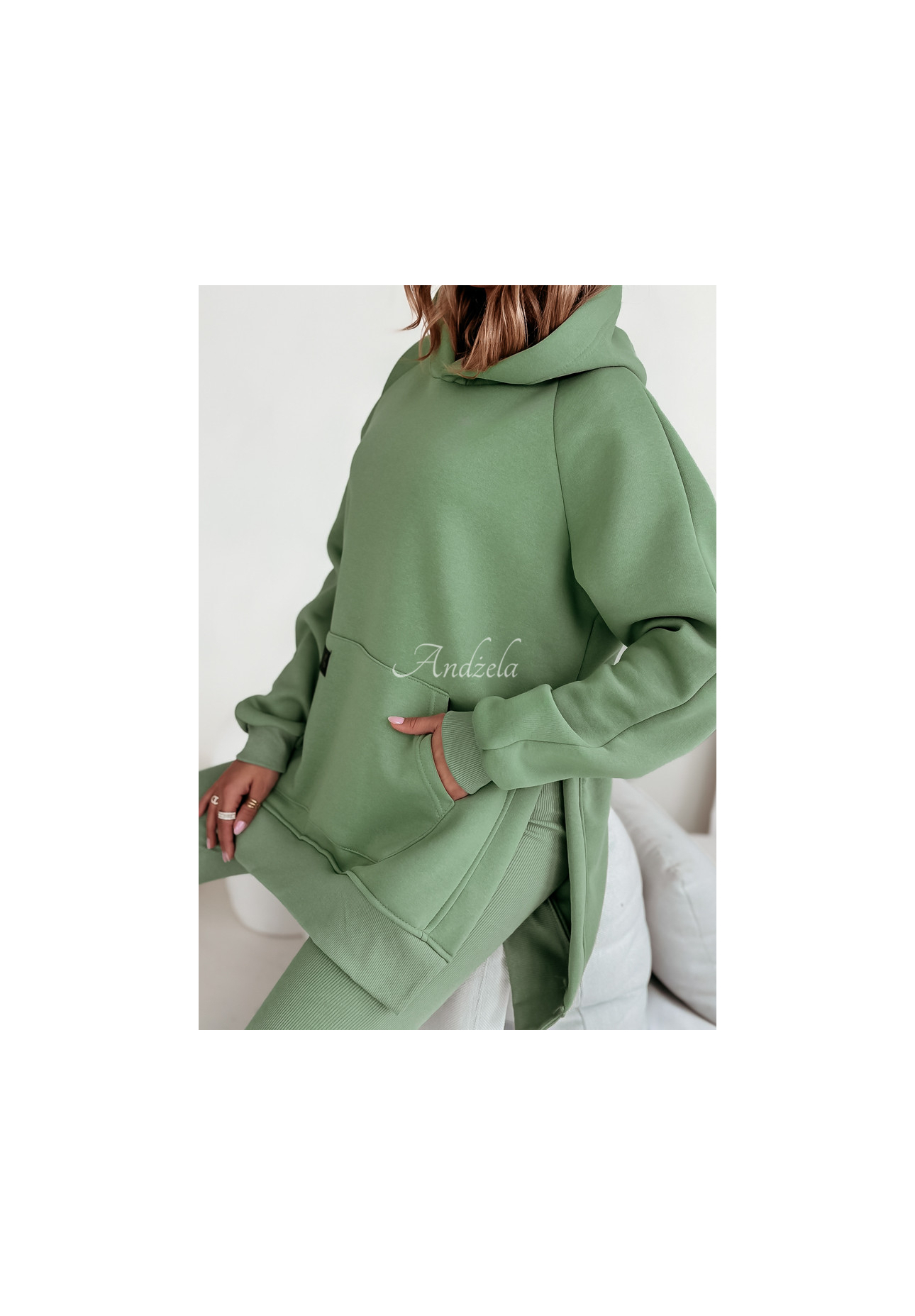 Mikina s kapsou a kapucí Siempre khaki