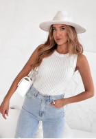 Top z kryształkami Celestial Glow ecru