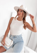 Top z kryształkami Celestial Glow ecru