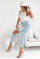 Top z kryształkami Celestial Glow ecru