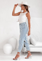 Top z kryształkami Celestial Glow ecru