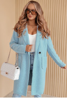 Kabát z imitacji kożucha Lakeside Dream blankytný