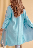 Kabát z imitacji kożucha Lakeside Dream blankytný